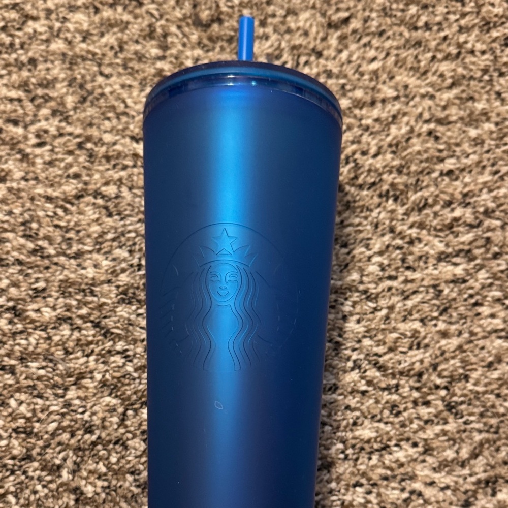 Starbucks Matte Blue Tumbler with Lid